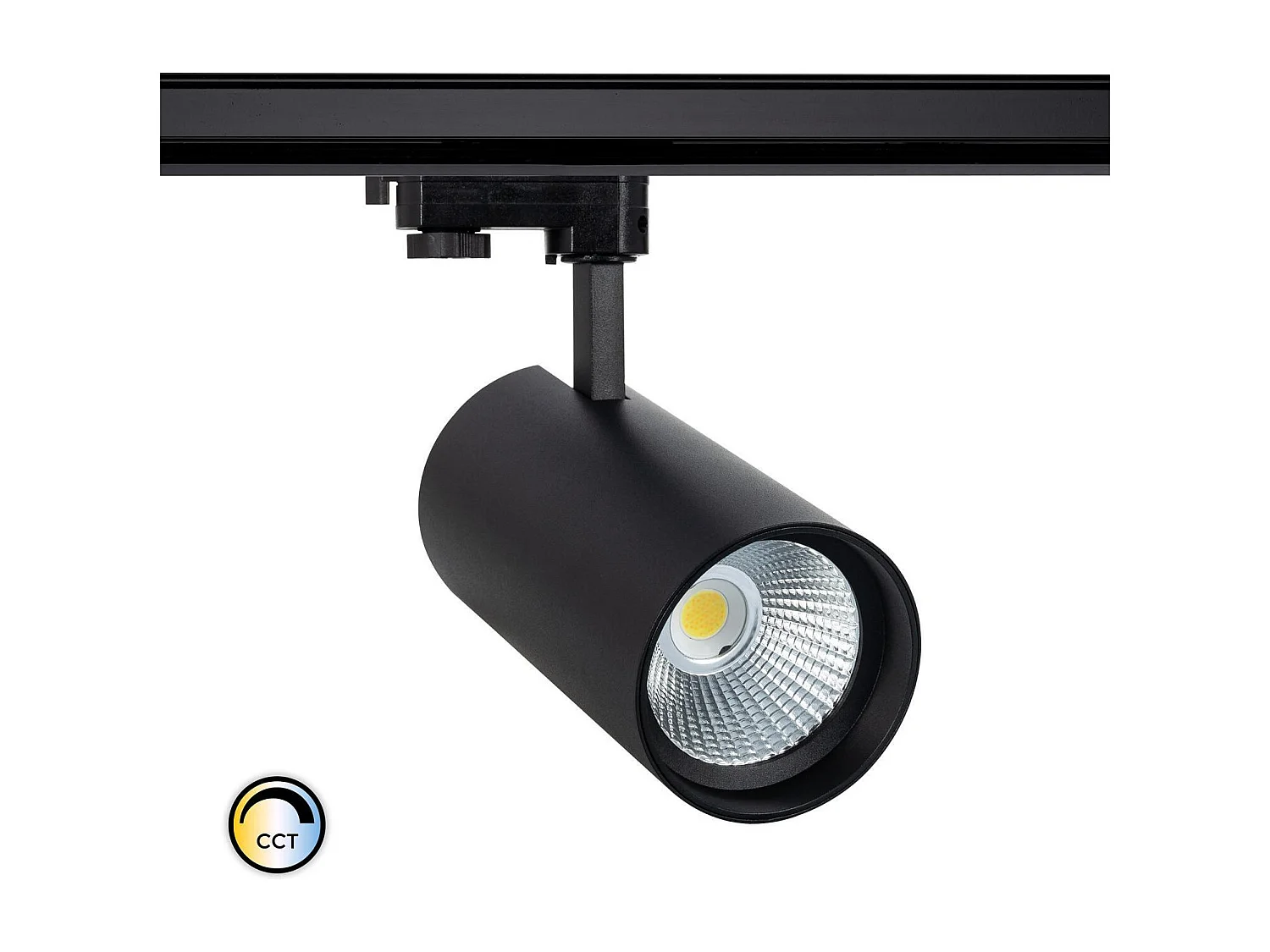 Spot LED sur Rail Triphasé 40W d'Angelo CCT Sélectionnable LIFUD Noir (3000K - 4000K - 6000K) Sélectionnable (chaud-neutre-froid)