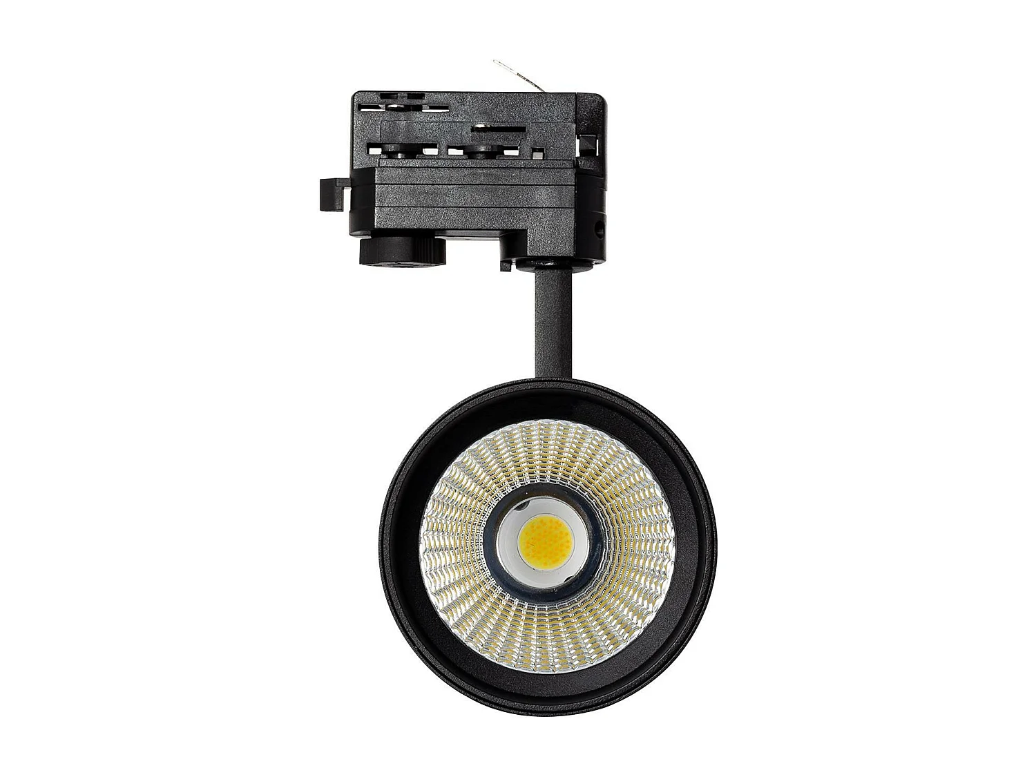 Spot LED sur Rail Triphasé 40W d'Angelo CCT Sélectionnable  Noir (3000K - 4000K - 6000K) Sélectionnable (chaud-neutre-froid)