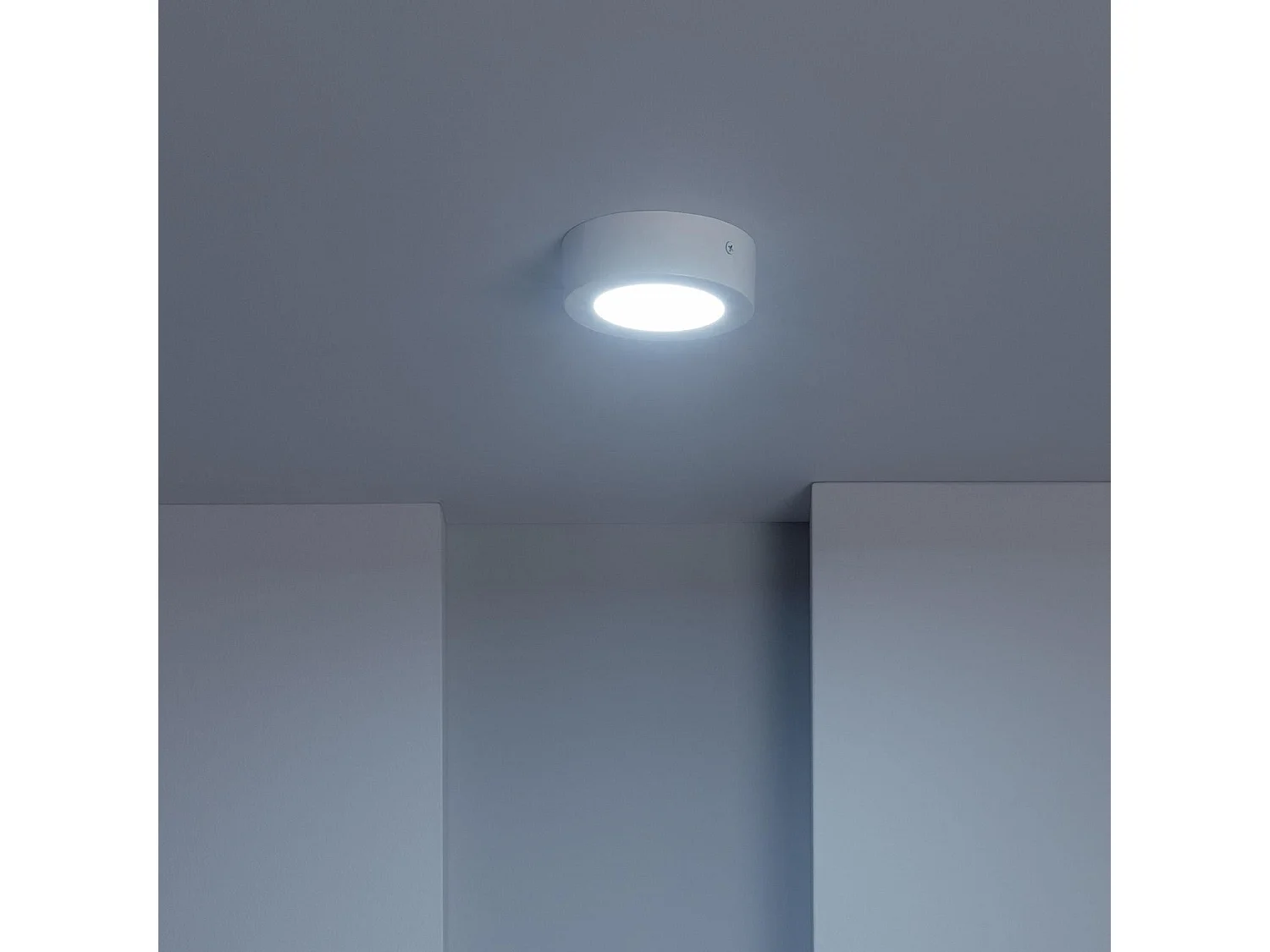 Plafonnier LED Rond 6W SwitchCCT Sélectionnable Ø 120mm Dimmable Compatible avec Télécommande RF V.2 Sélectionnable (chaud-neutre-froid)