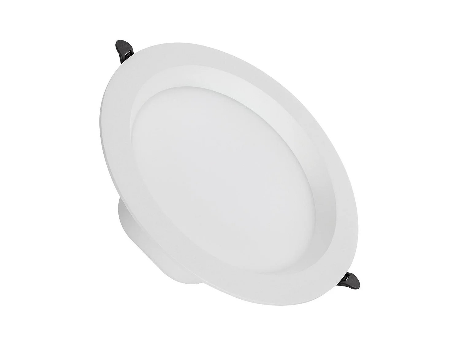 Downlight LED 24W Circolare LUX CRI90 Foro Ø 200 mm IP44 No Flicker 2700K Bianco Caldo