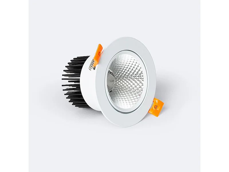 Spot Downlight LED 12W Rond COB CRI90 Coupe Ø 90 mm No Flicker 2700K Blanc chaud