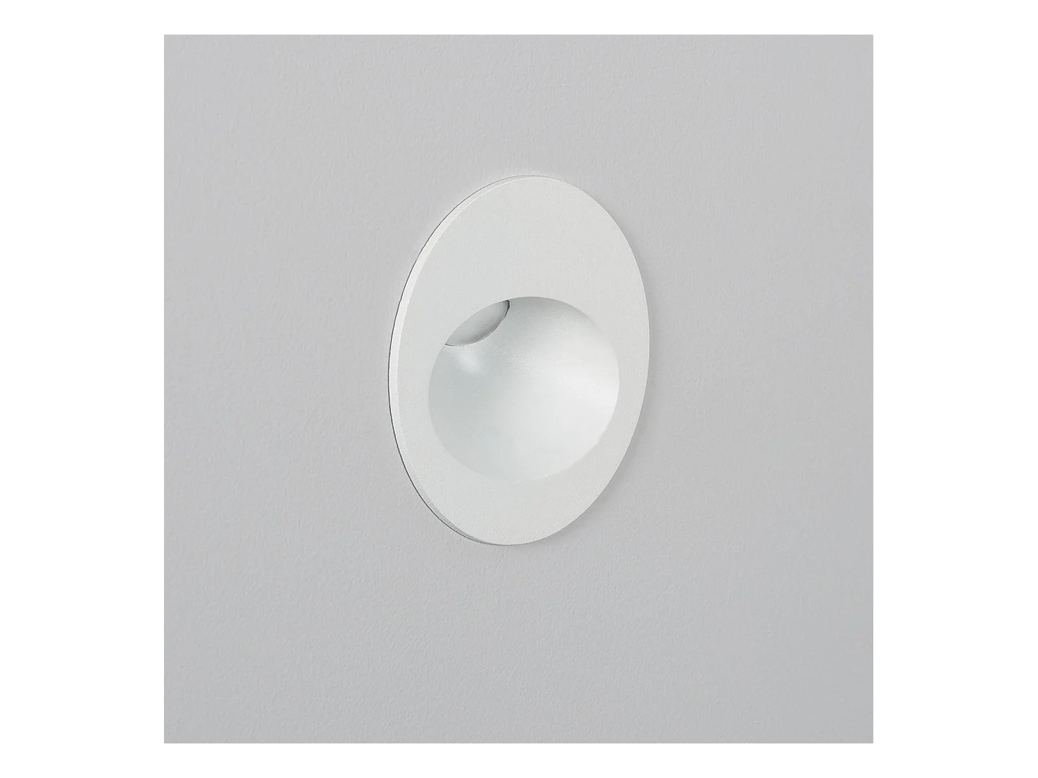 Balise Extérieure Murale LED Encastrable 3W Ronde Coney Blanche  4000K Blanc neutre