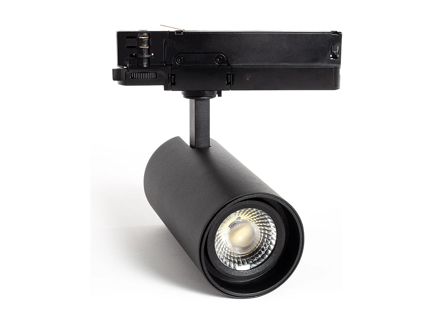 Spot LED sur Rail Triphasé 30W Fasano Dimmable Noir 2700K Blanc chaud