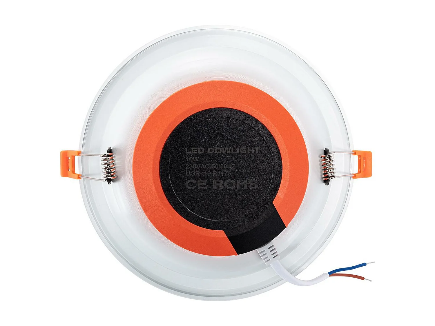 Downlight LED 16W Circolare LUX CRI90 Foro Ø 165mm IP44 No Flicker 2700K Bianco Caldo