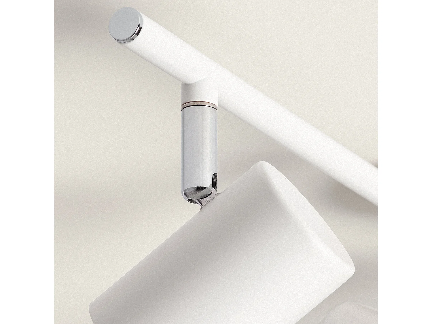 Lampada da Soffitto Orientabile Legno 3 Faretti Olmo Bianco