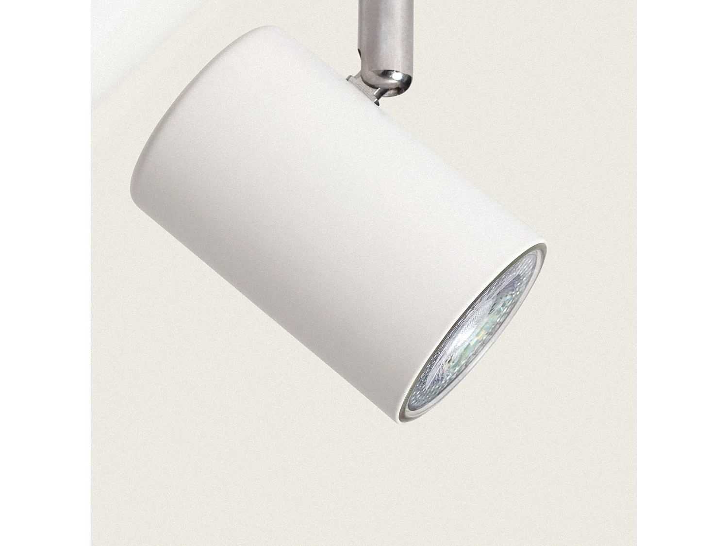 Lampada da Soffitto Orientabile Legno 3 Faretti Olmo Bianco