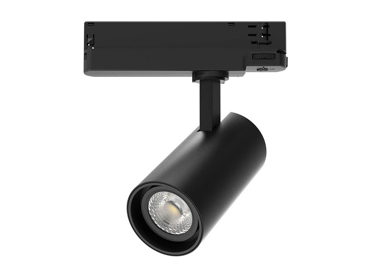 Spot LED sur Rail Triphasé 20W Fasano Dimmable CCT Sélectionnable Noir 2700K - 3200K - 4000K Sélectionnable