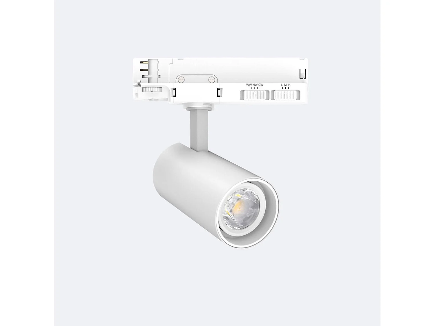 Spot LED sur Rail Triphasé 20W Fasano Dimmable CCT Blanc 4000K Blanc neutre