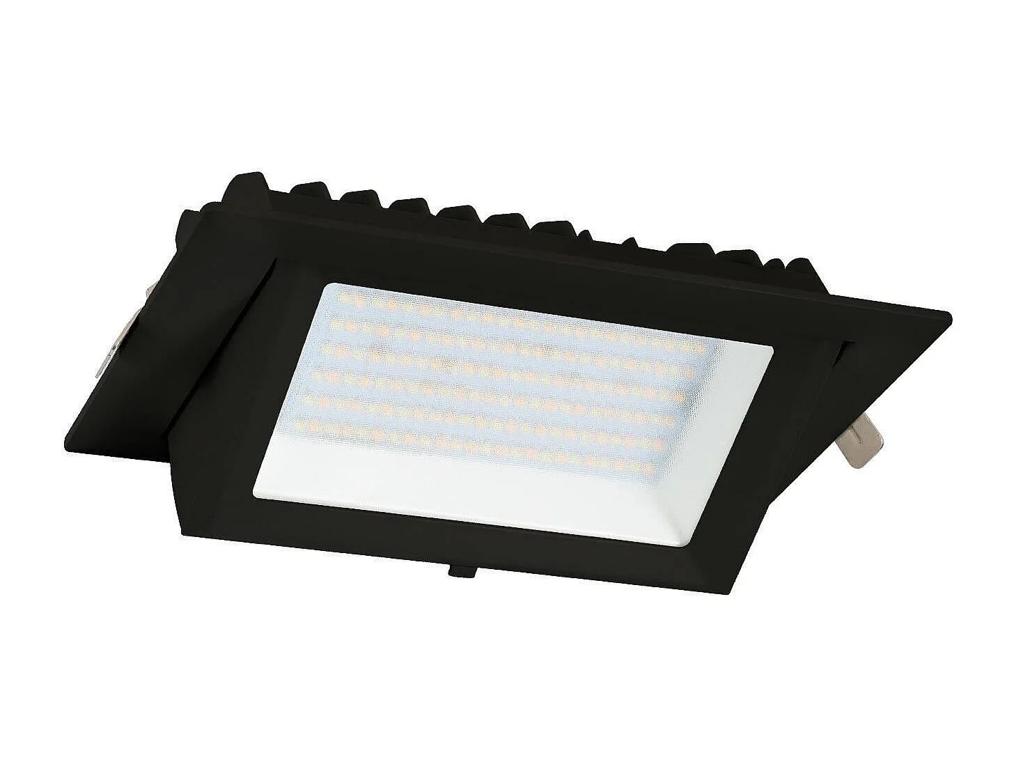 Spot Downlight LED 20W Rectangulaire Orientable  130 lm/W LIFUD Coupe 210x125 mm Noir Blanc Neutre  4000K