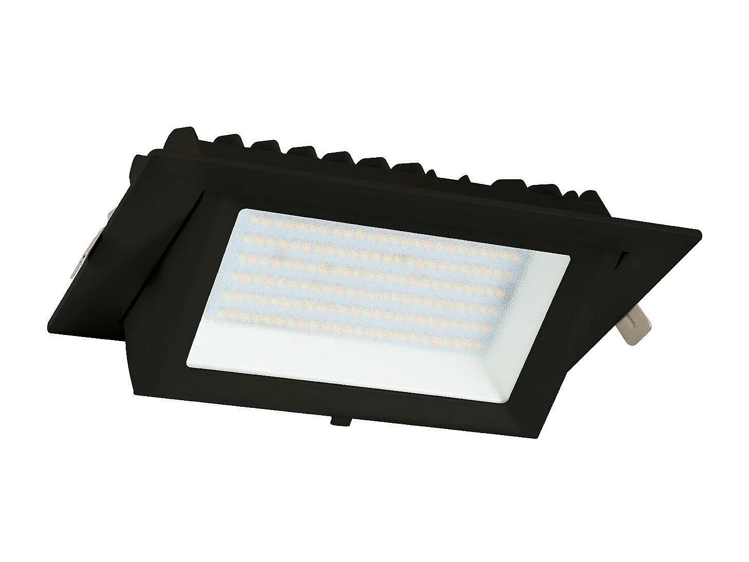 Spot Downlight LED 20W Rectangulaire Orientable  130 lm/W LIFUD Coupe 210x125 mm Noir Blanc Neutre  4000K