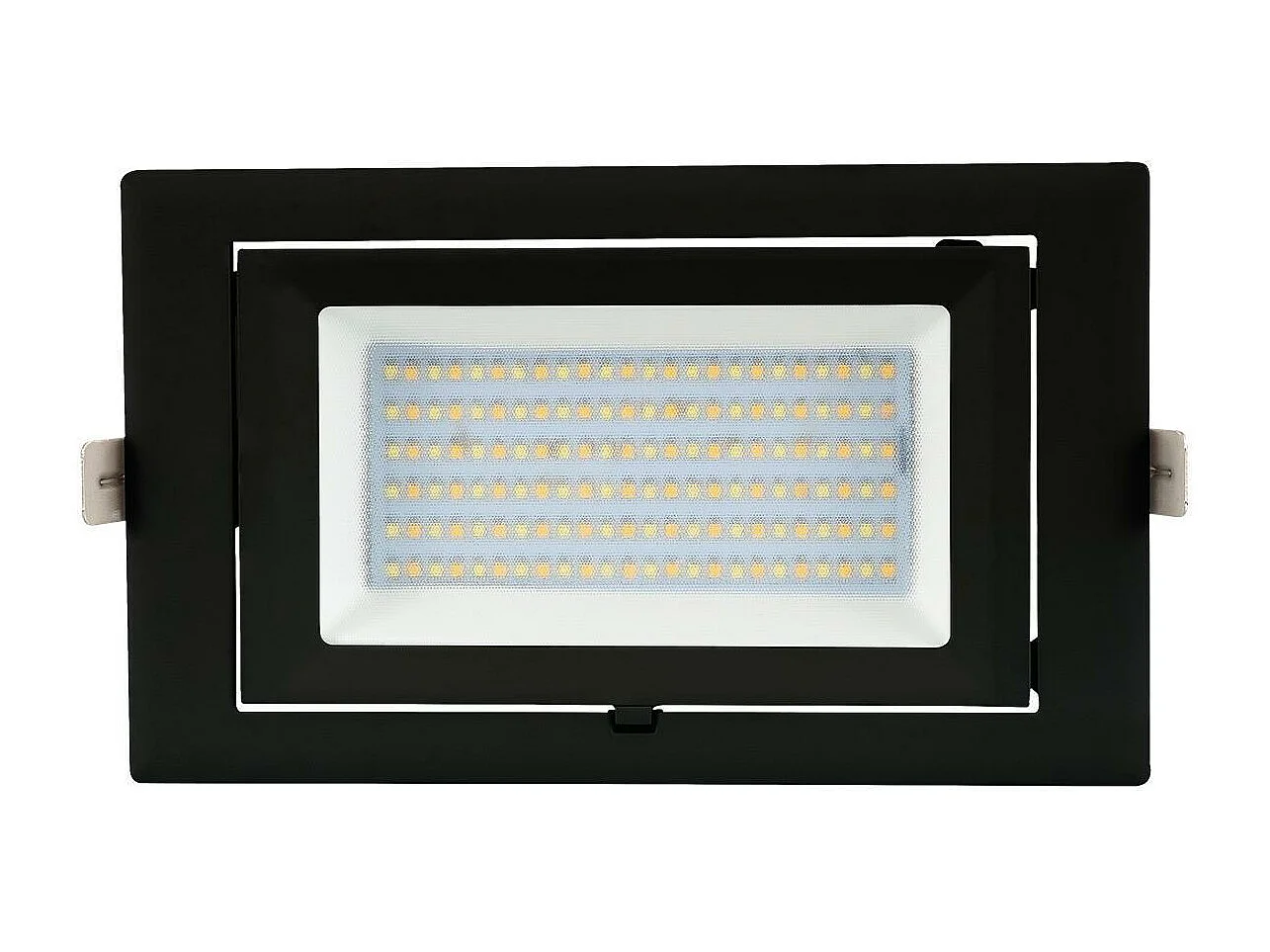 Spot Downlight LED 20W Rectangulaire Orientable  130 lm/W LIFUD Coupe 210x125 mm Noir Blanc Neutre  4000K