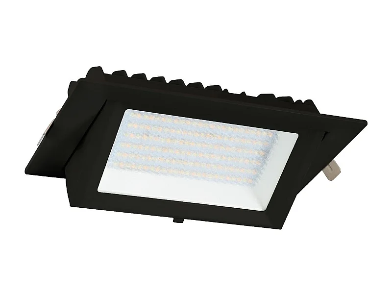 Spot Downlight LED 20W Rectangulaire Orientable  130 lm/W LIFUD Coupe 210x125 mm Noir Blanc Neutre  4000K