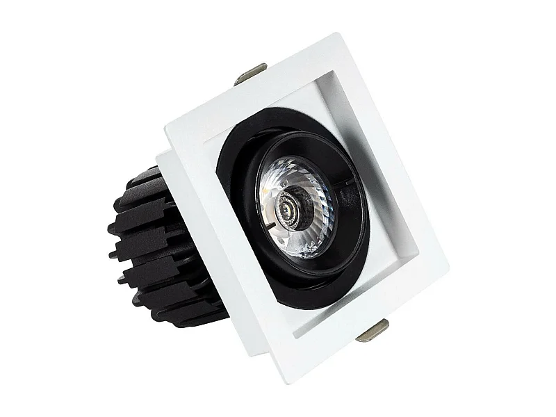 Spot LED Downlight COB Carré Orientable 360º Expert Color No Flicker CRI90 7W Coupe 82x82mm  No Flicker 4000K Blanc neutre