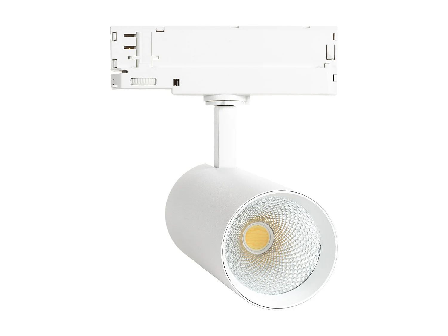 Spot LED sur Rail Triphasé 30W Carlo CCT Sélectionnable Blanc 4000K - 5000K - 6000K Sélectionnable