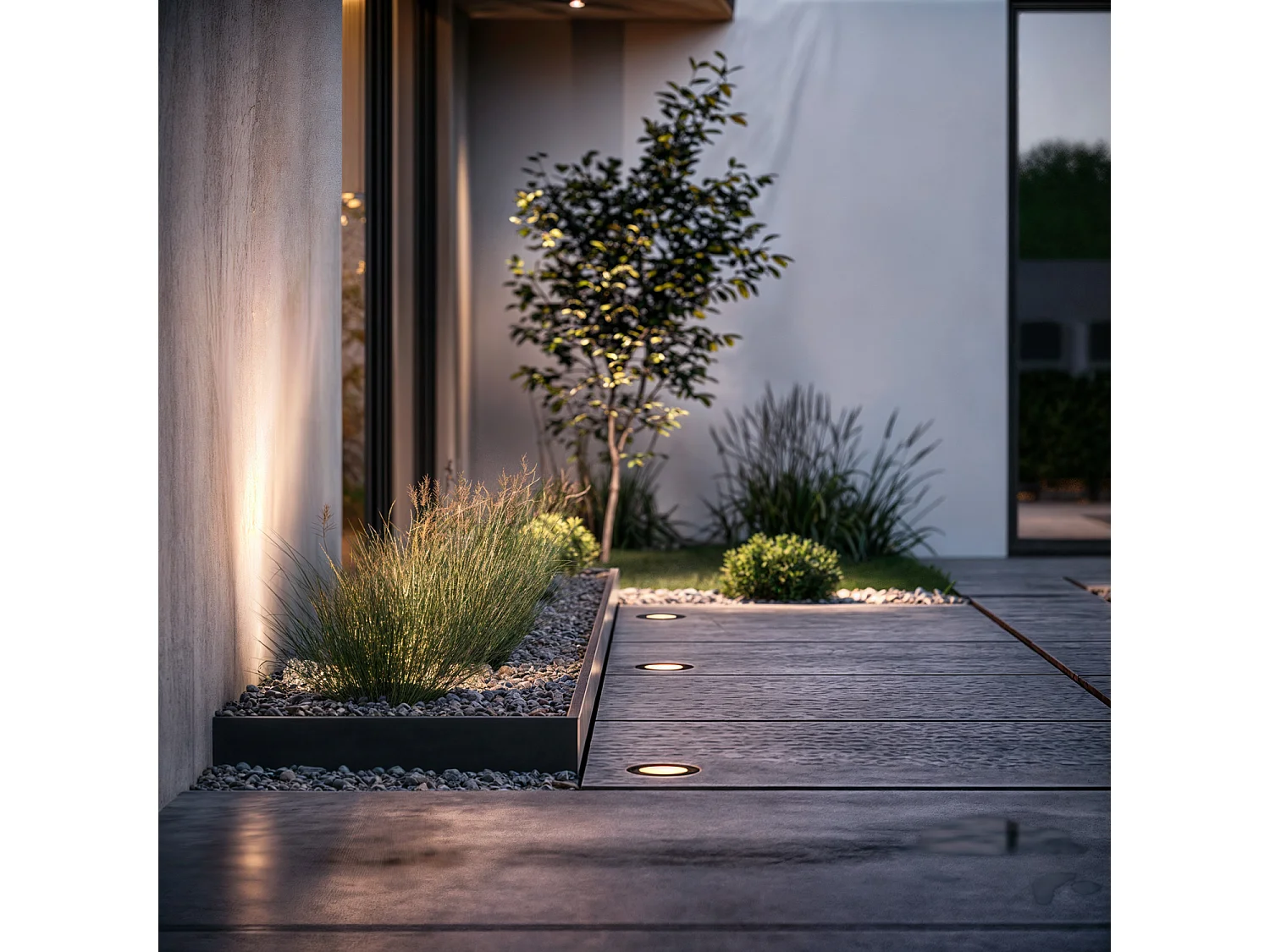 Segnapasso per Esterno LED Incasso a Terra 12V DC Nero Tiziano 4000K Bianco Naturale