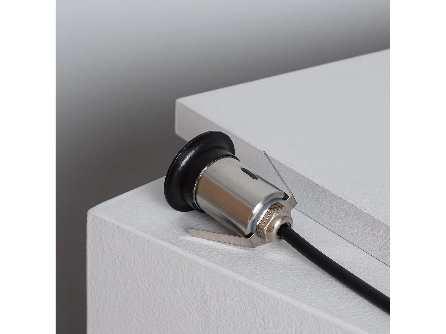 Segnapasso per Esterno LED Incasso a Terra 12V DC Nero Tiziano 4000K Bianco Naturale