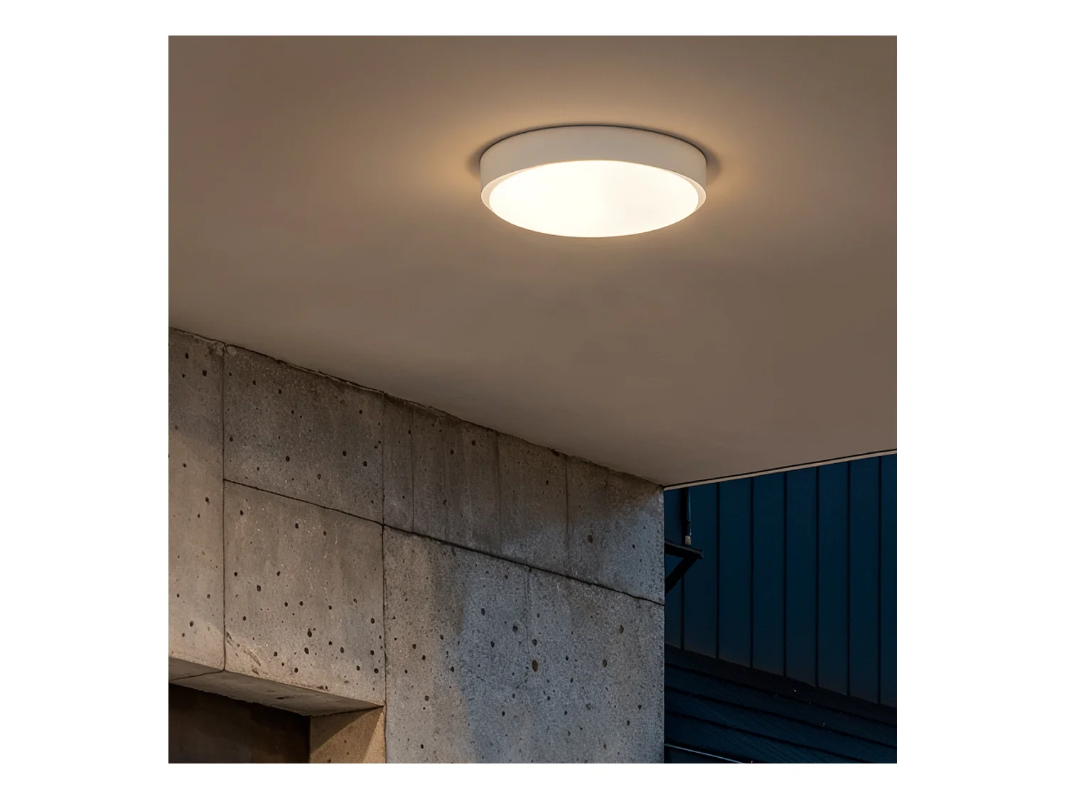 Plafonnier LED Extérieur Rond 25W Hublot White IP65 Ø175 mm avec Détecteur de Mouvement  6500K Blanc froid