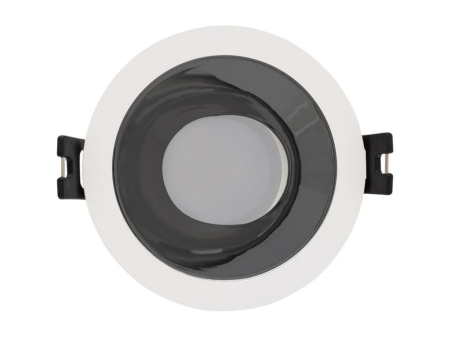 Spot LED Downlight Conique GU10 6W Coupe Ø 75mm PC Galvanisé No Flicker 6500K Argent Blanc froid