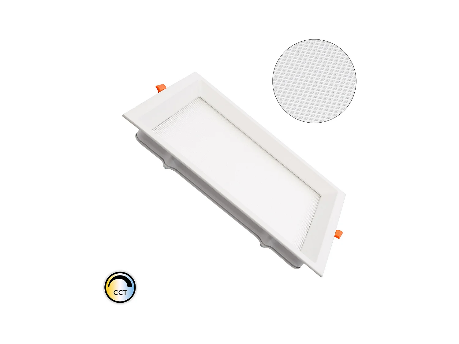 Dalle LED 26W Carrée CCT Sélectionnable Microprismatique LIFUD Coupe 150x150 mm No Flicker CCT