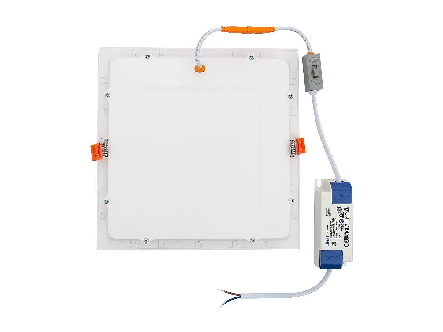 Placa LED 16W Cuadrada CCT Seleccionable Microprismático Corte 150x150 mm No Flicker 2700K - 4000K - 6000K Seleccionable (Cálido-Neutro-Frío)