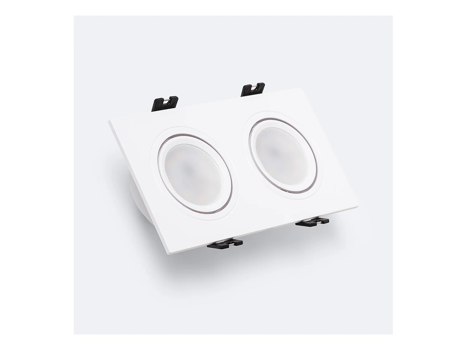 Foco Downlight Cuadrado Basculante GU10 6W Corte 75x150 mm PC No Flicker 4000K Blanco Blanco Neutro