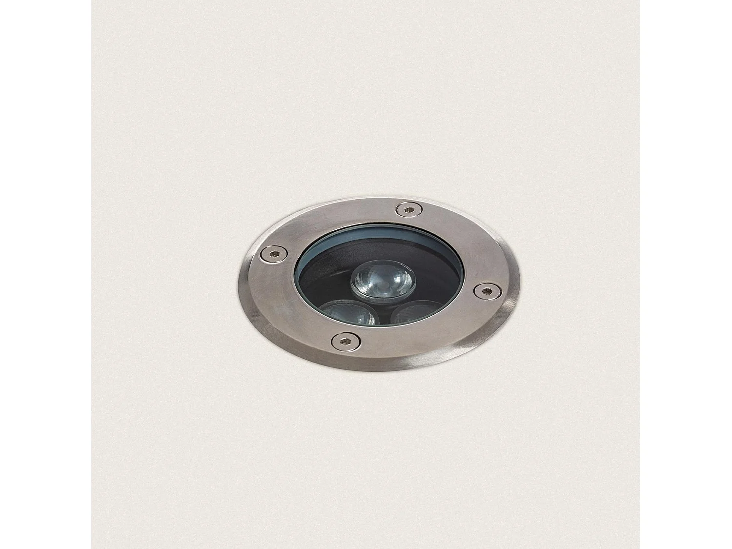 Foco Exterior LED 3W Solid Empotrable Suelo Inox 3000K Blanco Cálido
