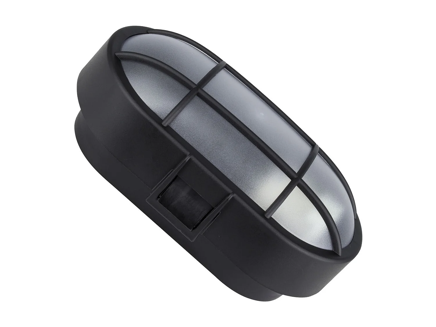 Plafonnier Extérieur Ovale à Grille  220x120 mm Noir