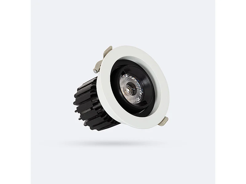Spot LED Downlight COB Rond Orientable 360º (UGR19) High Lumen CRI90 Expert Color No Flicker 7W Coupe Ø 80mm  No Flicker 6000K Blanc froid