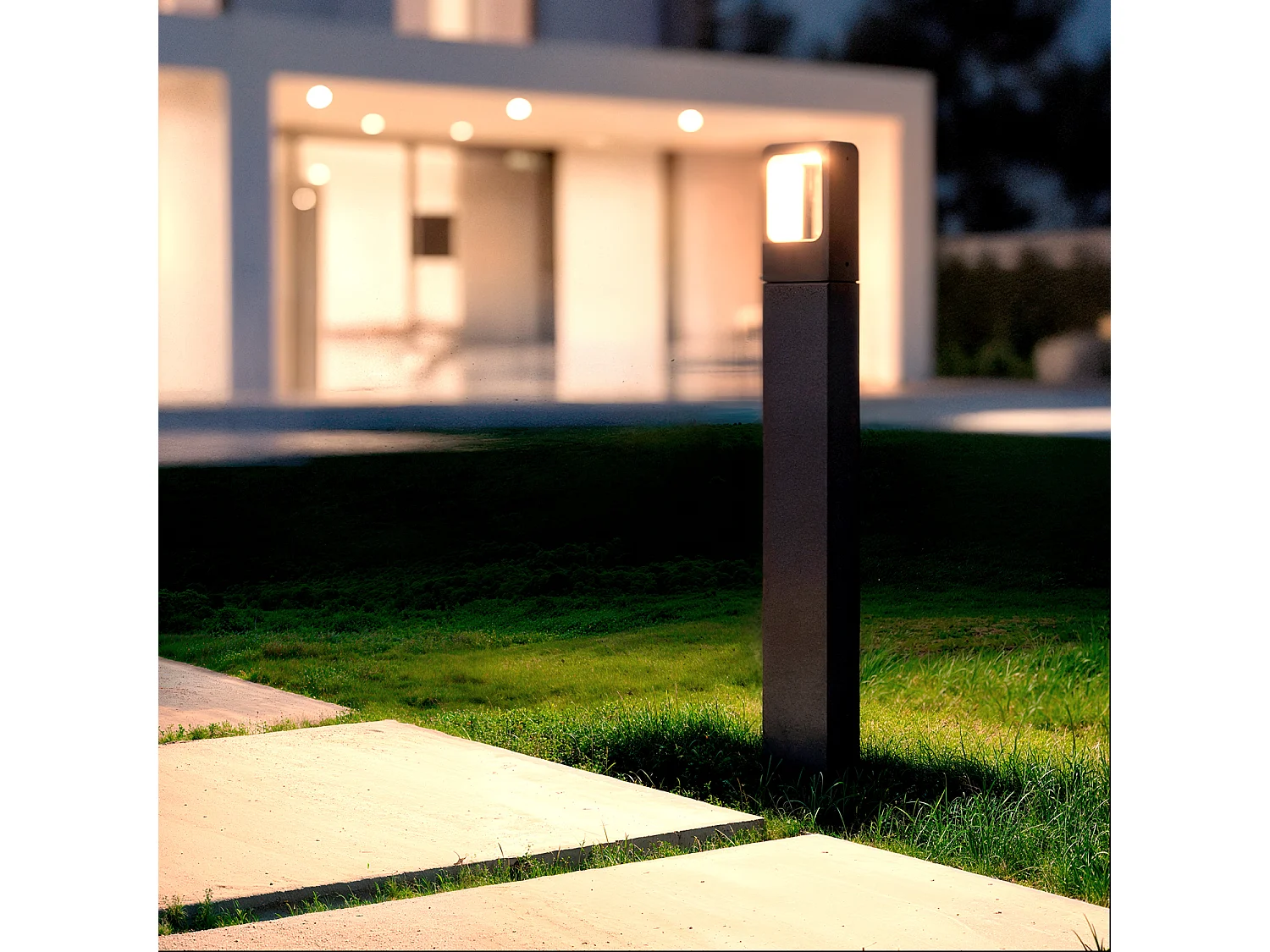 Baliza Exterior LED 6W Superficie Pie 80cm Emerita 3000K Blanco Cálido