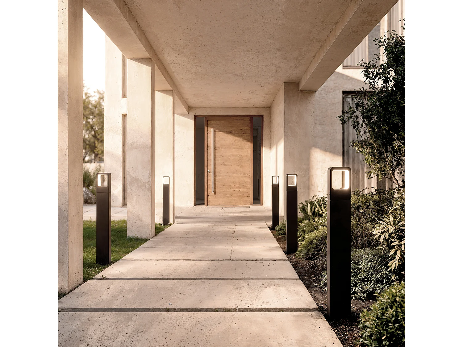 Baliza Exterior LED 6W Superficie Pie 80cm Emerita 3000K Blanco Cálido