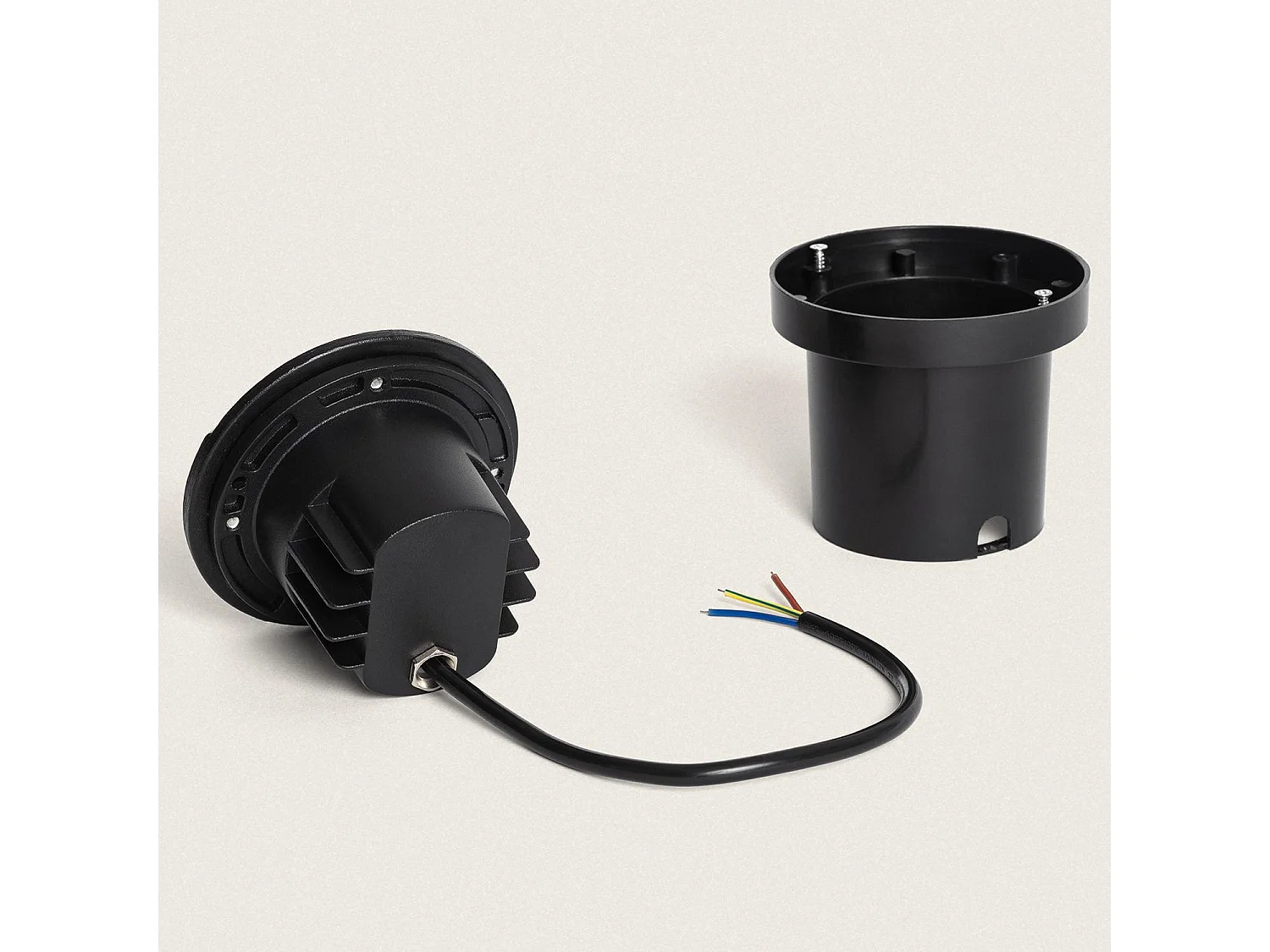 Segnapasso da Esterno LED 3W Incasso a Terra Gimsha 2L Nero 3000K Bianco Caldo