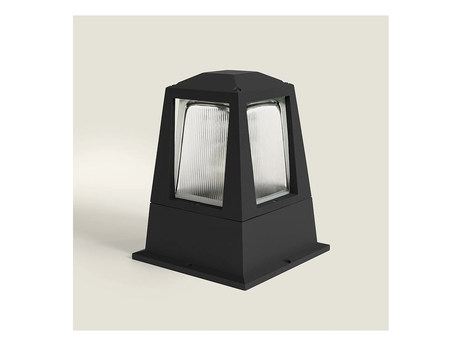 Baliza Sobremuro Exterior E27 Aluminio 25cm Tika Negro
