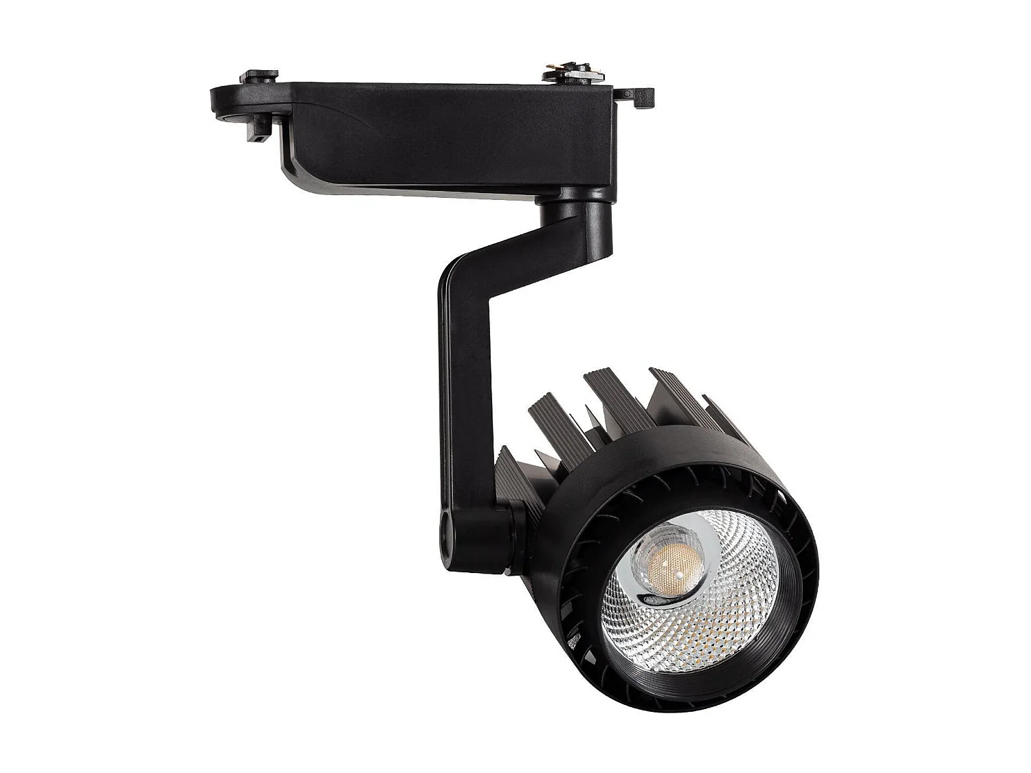 Spot LED sur Rail Monophasé 30W Dora Noir 3000K Blanc chaud