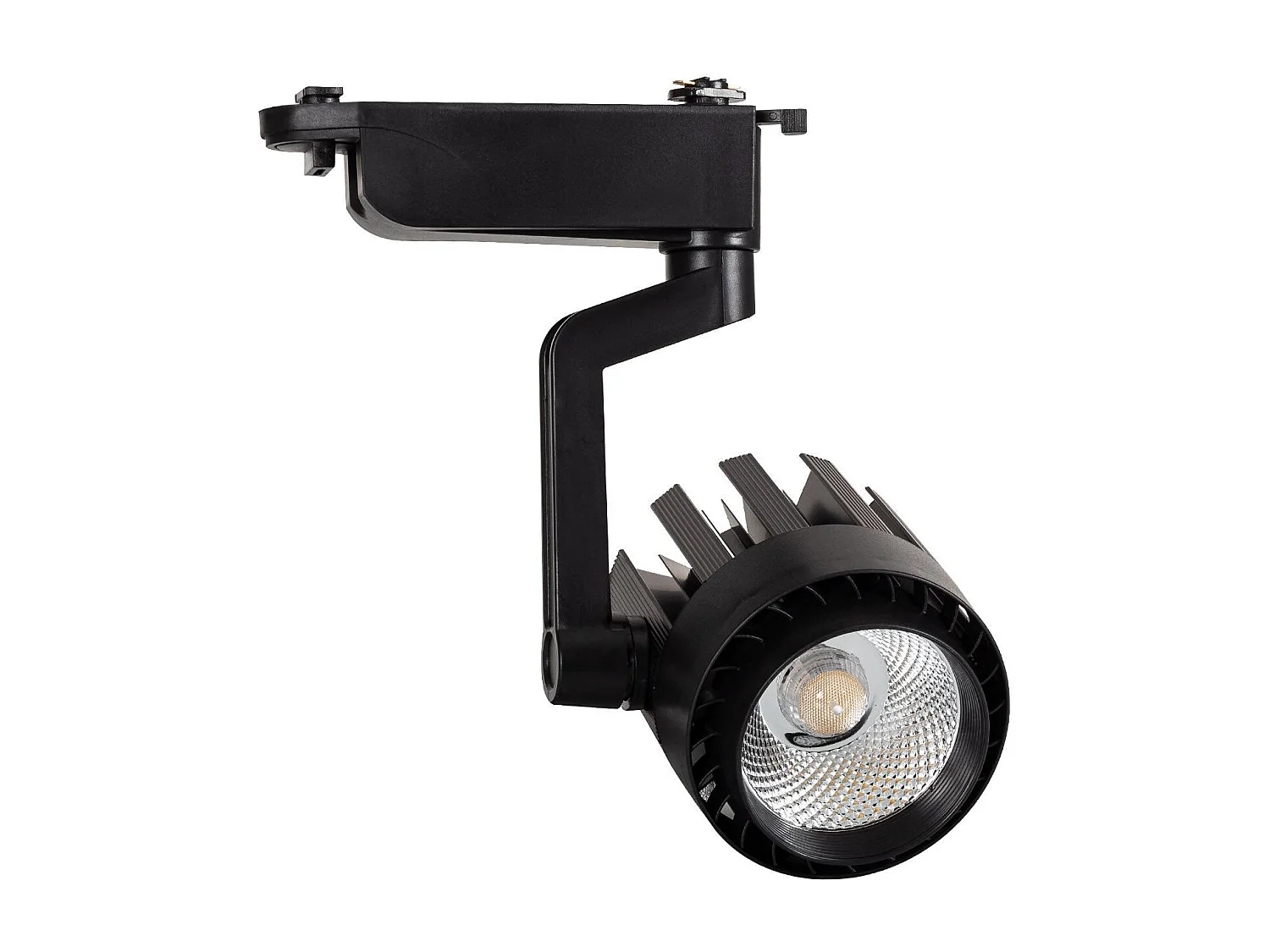 Spot LED sur Rail Monophasé 30W Dora Noir 3000K Blanc chaud