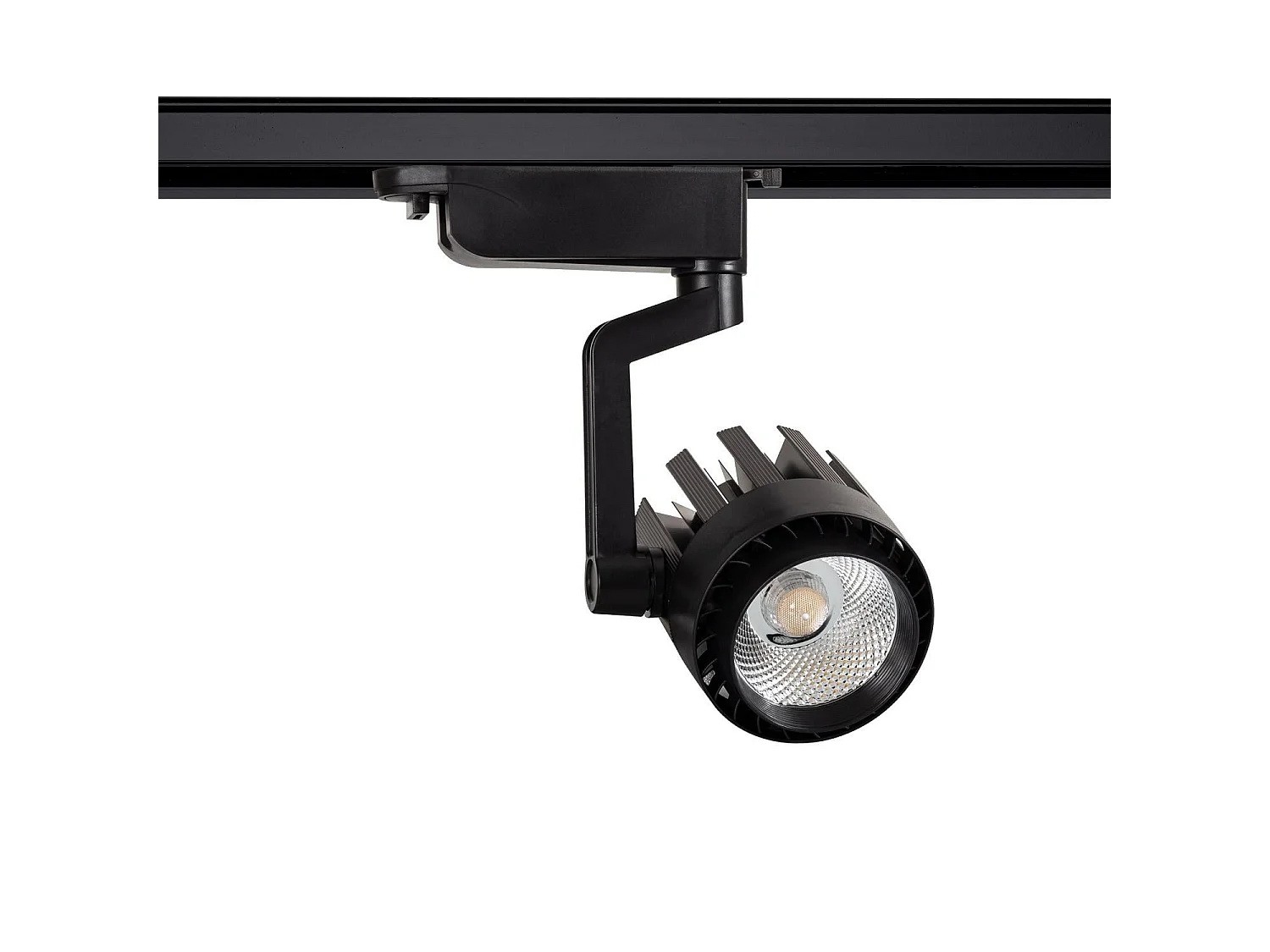 Spot LED sur Rail Monophasé 30W Dora Noir 3000K Blanc chaud