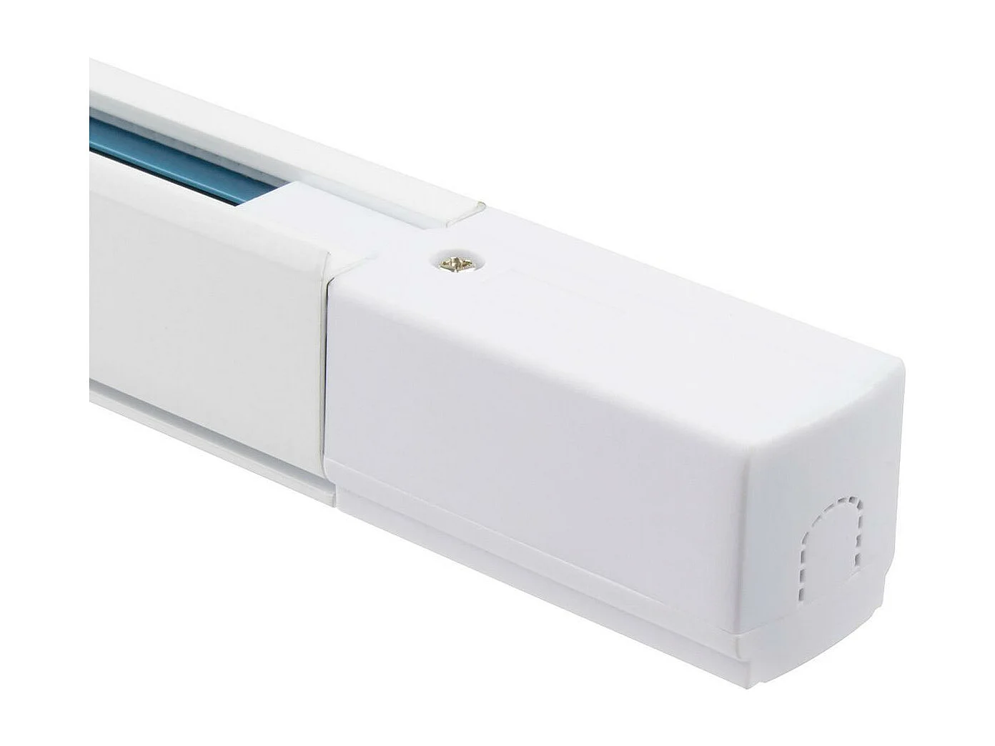 Rail Triphasé Aluminium 1 Mètre pour Spots LED Blanc