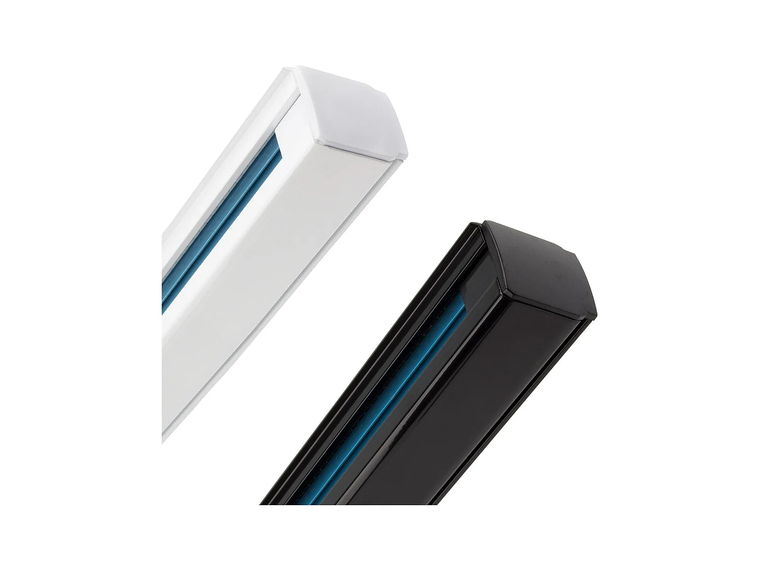 Rail Triphasé Aluminium 1 Mètre pour Spots LED Blanc
