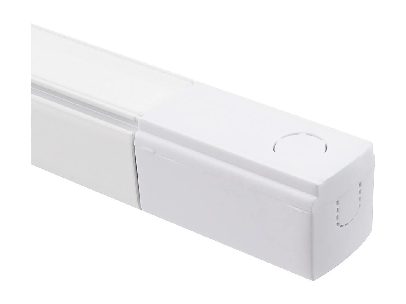Rail Triphasé Aluminium 1 Mètre pour Spots LED Blanc