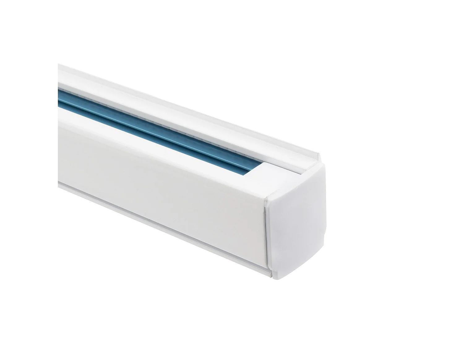 Rail Triphasé Aluminium 1 Mètre pour Spots LED Blanc