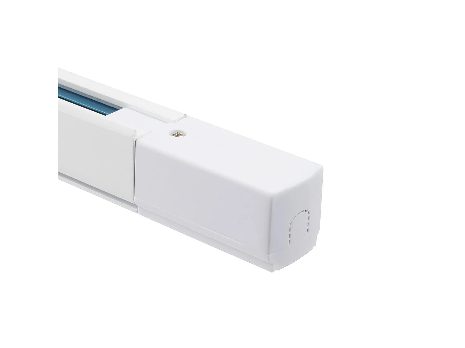 Rail Triphasé Aluminium 1 Mètre pour Spots LED Blanc
