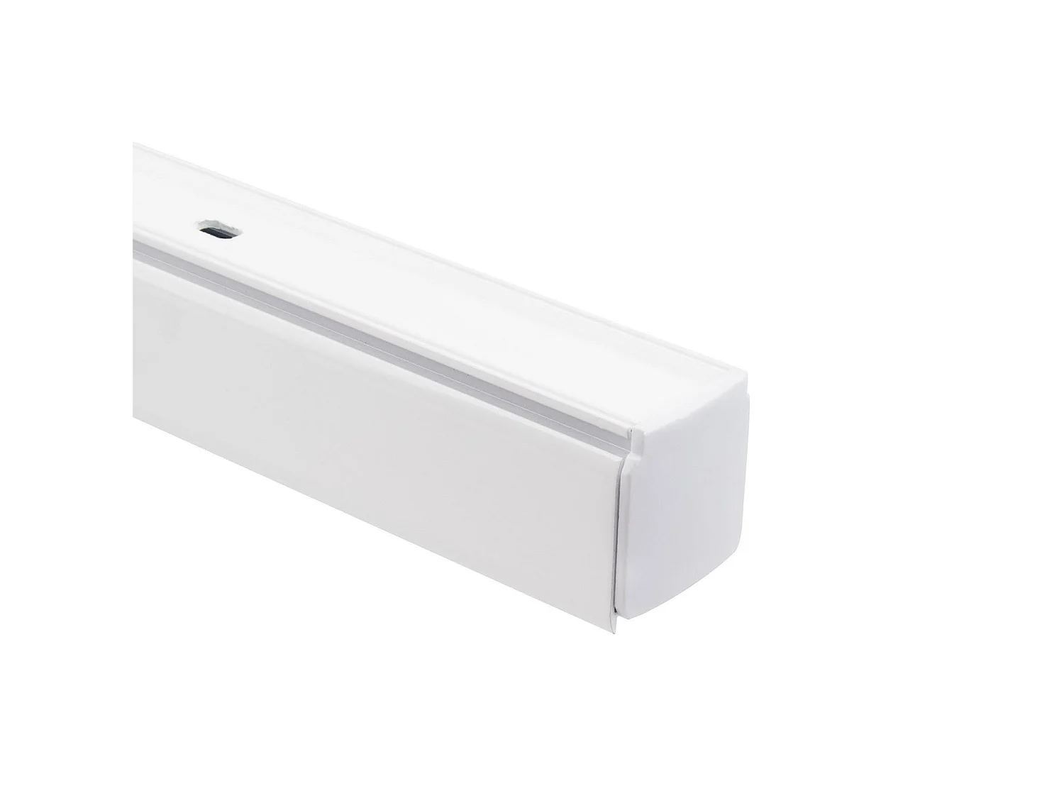 Rail Triphasé Aluminium 1 Mètre pour Spots LED Blanc