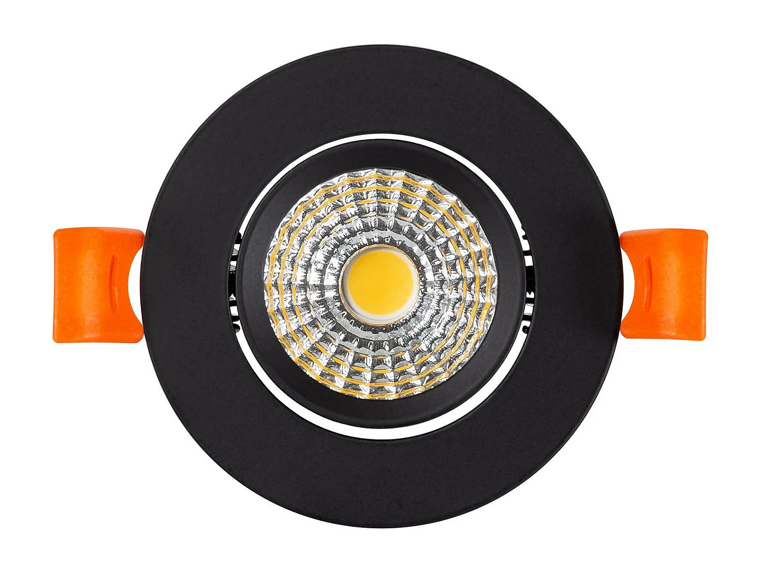 Spot Downlight LED 5W Rond COB CRI90 Coupe Ø 55 mm Noir No Flicker 2700K Blanc chaud