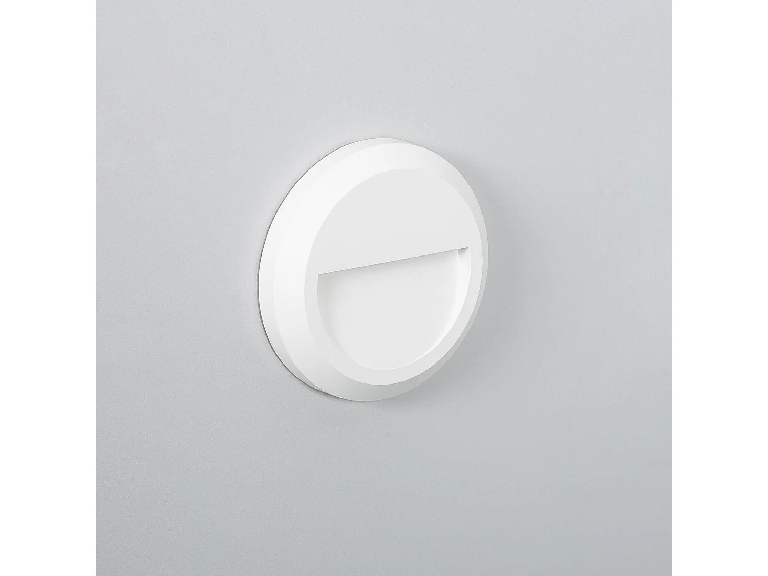 Balise LED Extérieure En Saillie au Mur Ronde Edulis Blanche 2700K Blanc chaud