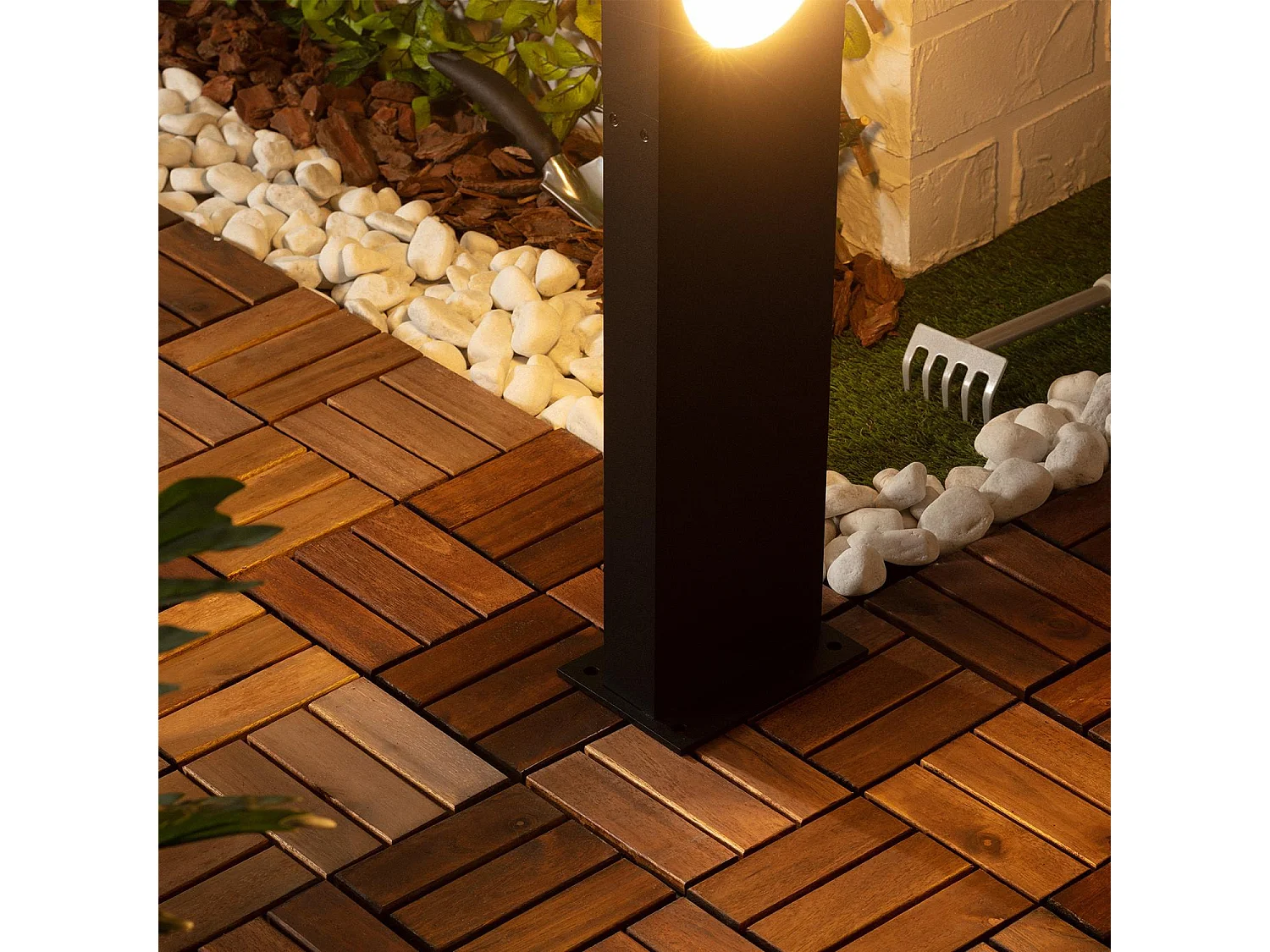 Balise LED Extérieure 12W en Saillie sur Pied 60cm Arada 3000K Blanc chaud