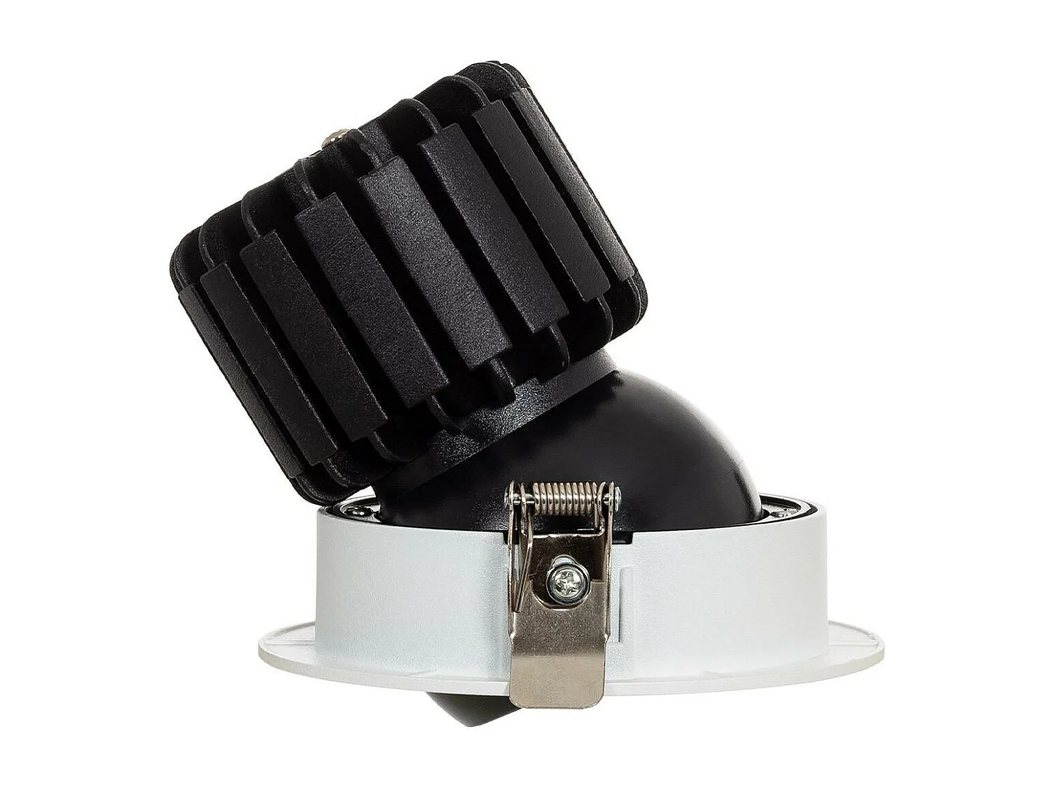 Faretto Downlight LED 12W COB Orientabile 360º Circolare Foro Ø 100mm CRI90 Expert Color No Flicker No Flicker 4000K Bianco Naturale