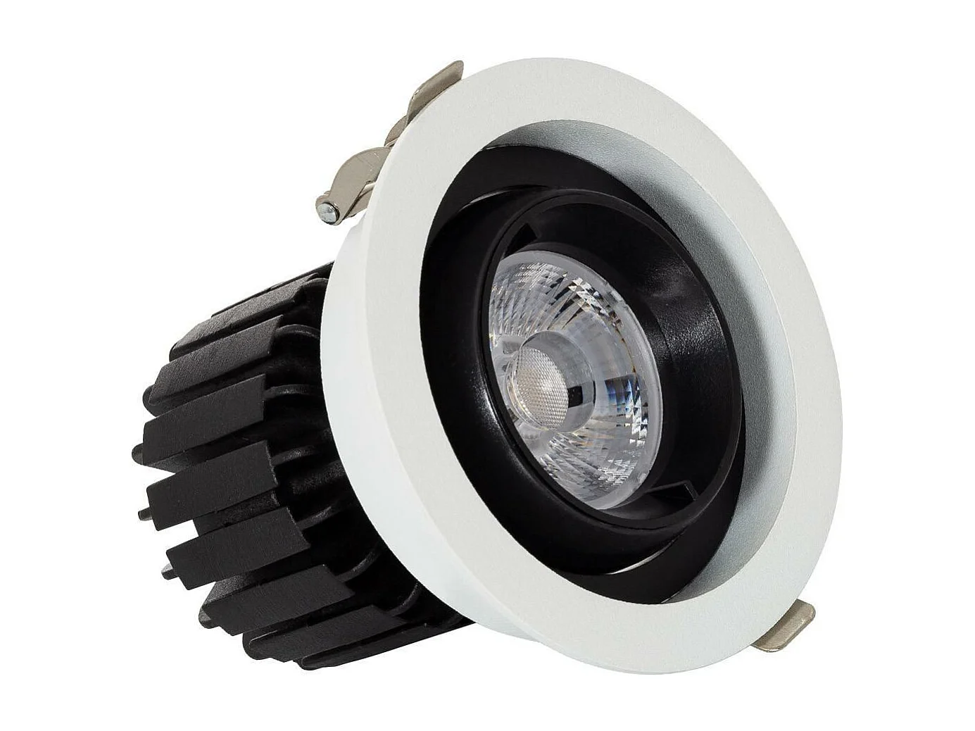 Faretto Downlight LED 12W COB Orientabile 360º Circolare Foro Ø 100mm CRI90 Expert Color No Flicker No Flicker 4000K Bianco Naturale