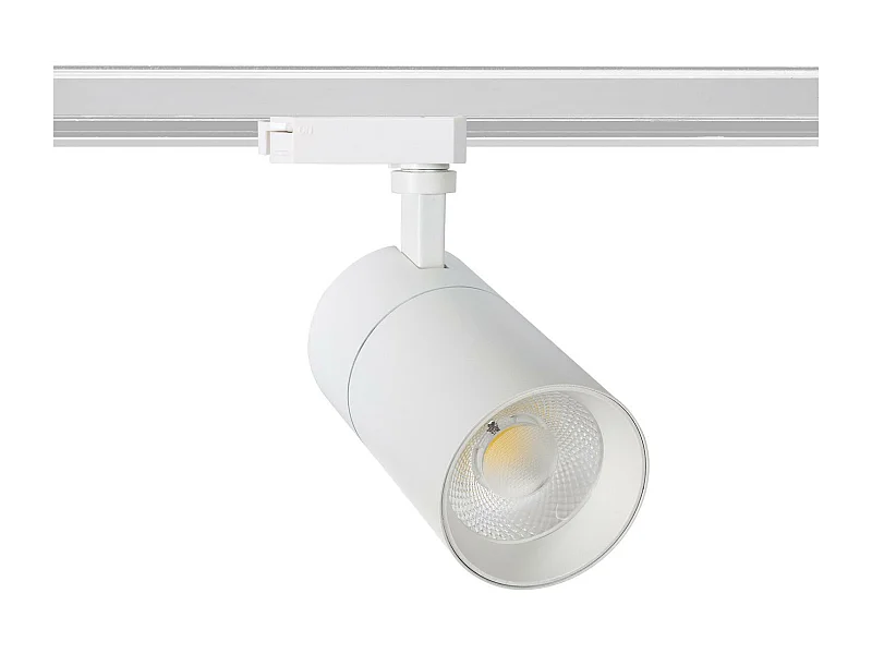 Spot LED sur Rail Monophasé 20W Mallet Dimmable Blanc 5000K Blanc froid