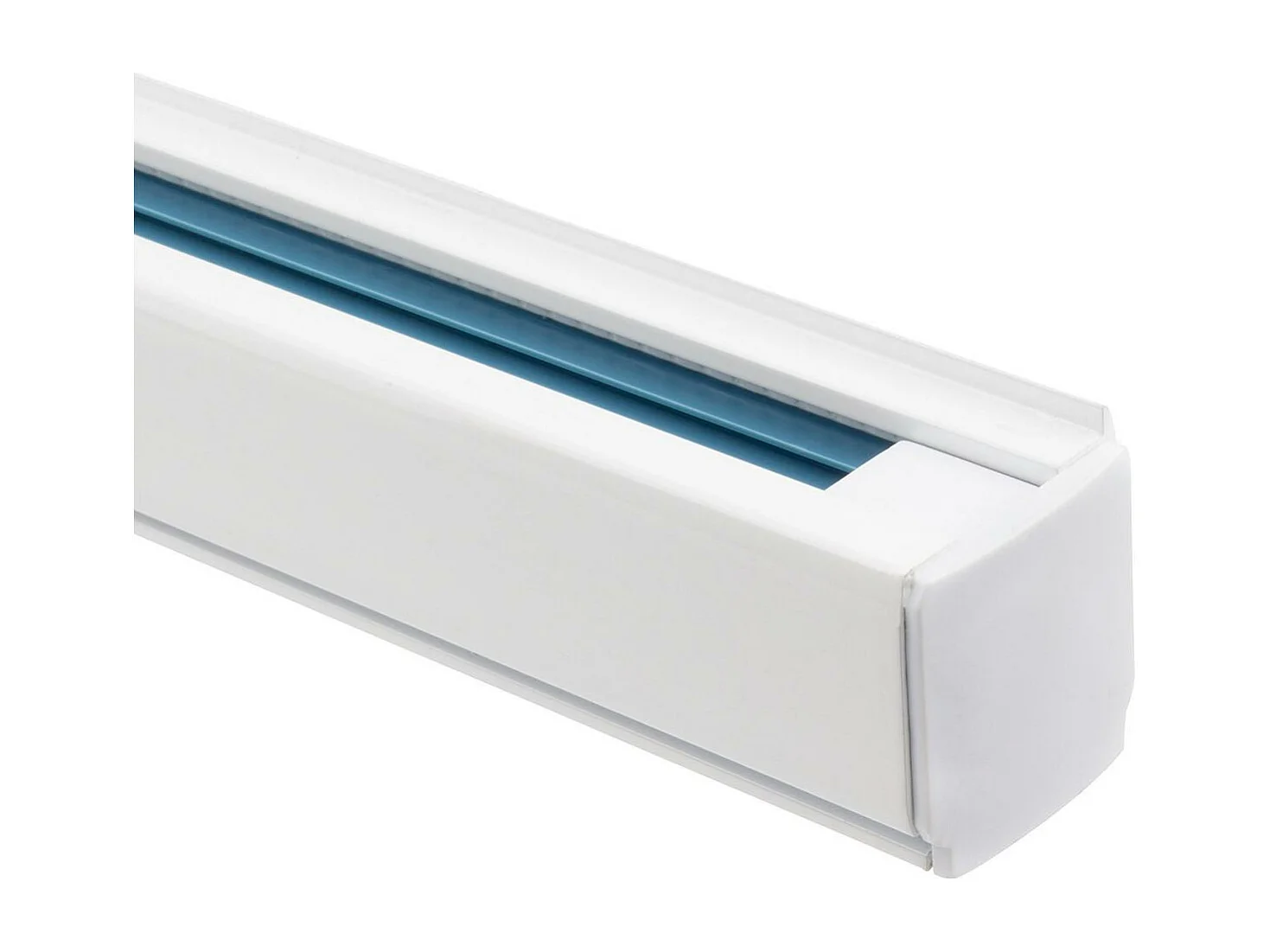 Rail Triphasé Aluminium 2 Mètres pour Spots LED Blanc