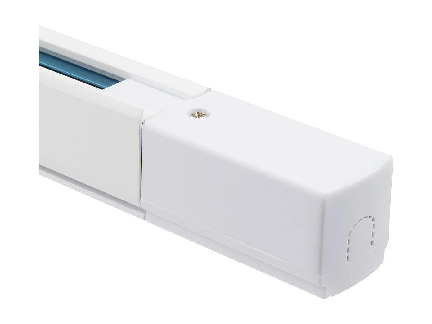 Rail Triphasé Aluminium 2 Mètres pour Spots LED Blanc