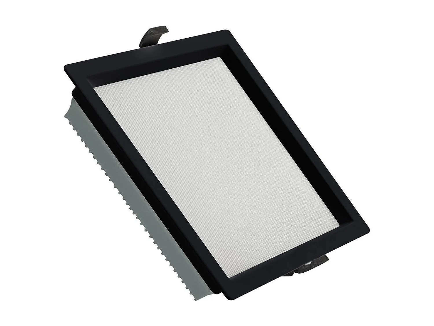 Downlight LED 40W Carré  Aero 130 lm/W Microprismatique  Coupe 210x210 mm Noir 4000K Blanc neutre